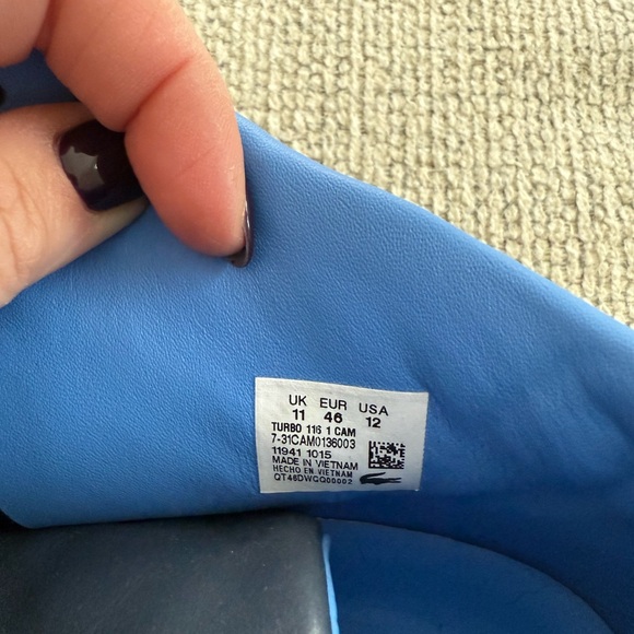 Lacoste Dark Gray and Blue High-Tops - Picture 7 of 8